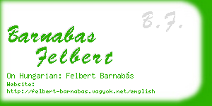 barnabas felbert business card