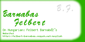 barnabas felbert business card